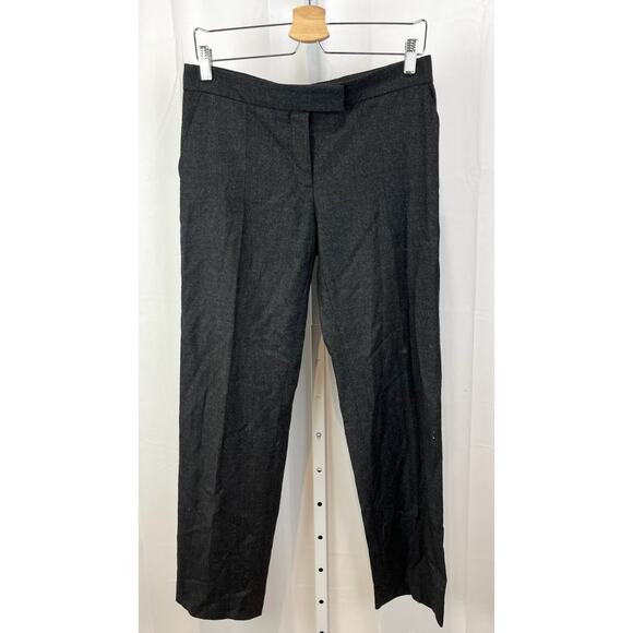 STELLA MCCARTNEY Flat Front Wool Trousers Straight Leg Pants Gray US 4 6 IT 40 - Picture 1 of 11